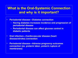 Perio Systemic Connection 3. risk assessment and medical history | PPT