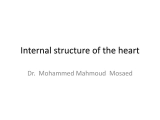 Internal structure of the heart
Dr. Mohammed Mahmoud Mosaed
 