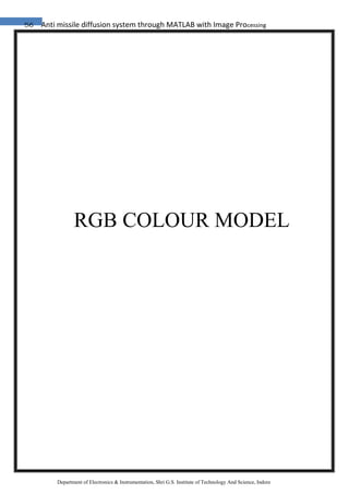 56 Anti missile diffusion system through MATLAB with Image Processing
Department of Electronics & Instrumentation, Shri G.S. Institute of Technology And Science, Indore
RGB COLOUR MODEL
 
