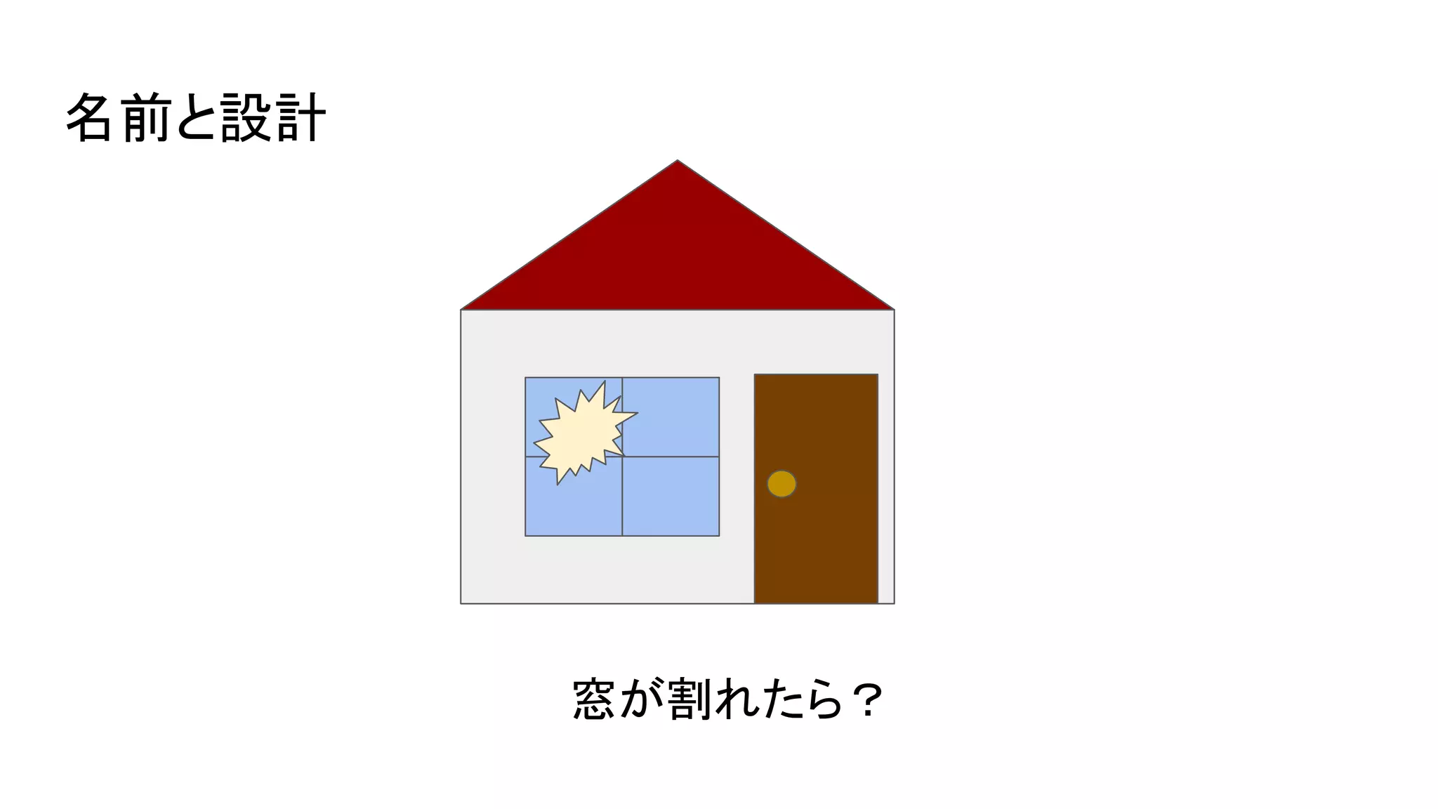 名前と設計
窓が割れたら？
 