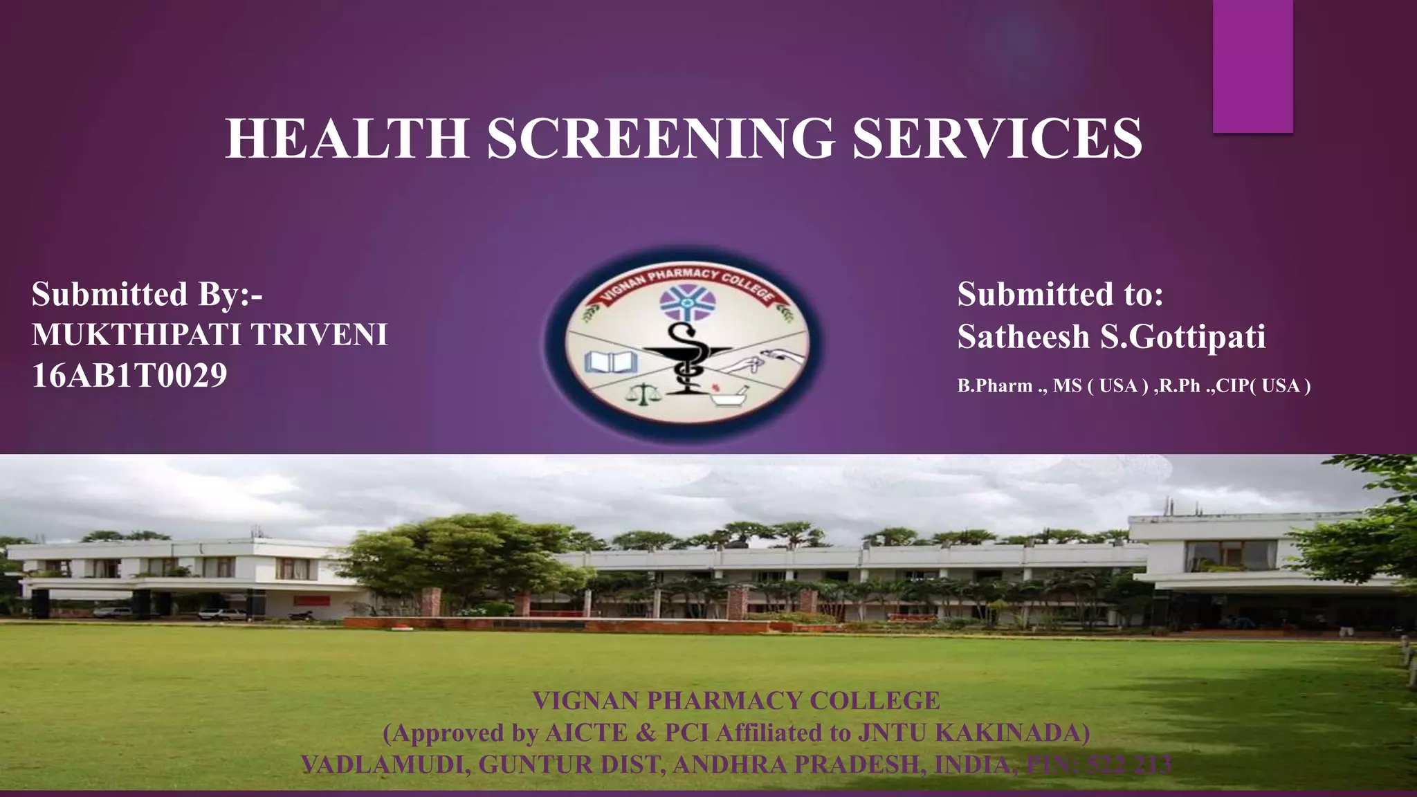 HEALTH SCREENING SERVICES PPT health-screening-services-ppt