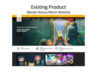 Existing Product
(Bandai Namco Merch Website)
 