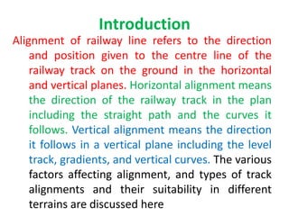 3.alignment of railway lines | PPTX