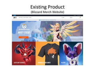 Existing Product
(Blizzard Merch Website)
 