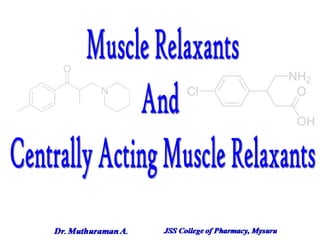 3.5.1 central acting muscle relaxants