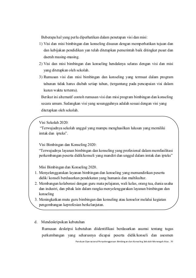 panduan penyelenggaraan BK di SMA