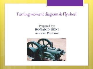 Turning moment diagram & Flywheel
Prepared by:
RONAK D. SONI
Assistant Professor
 