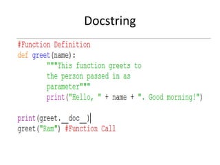 Docstring
 