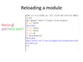 Reloading a module
 