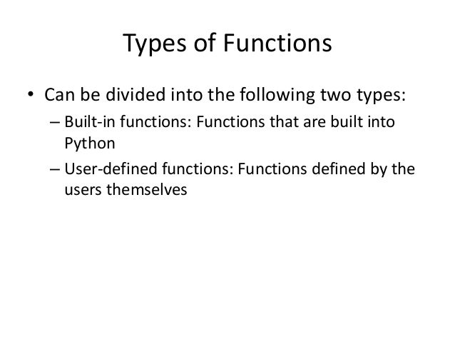 Functions in Python