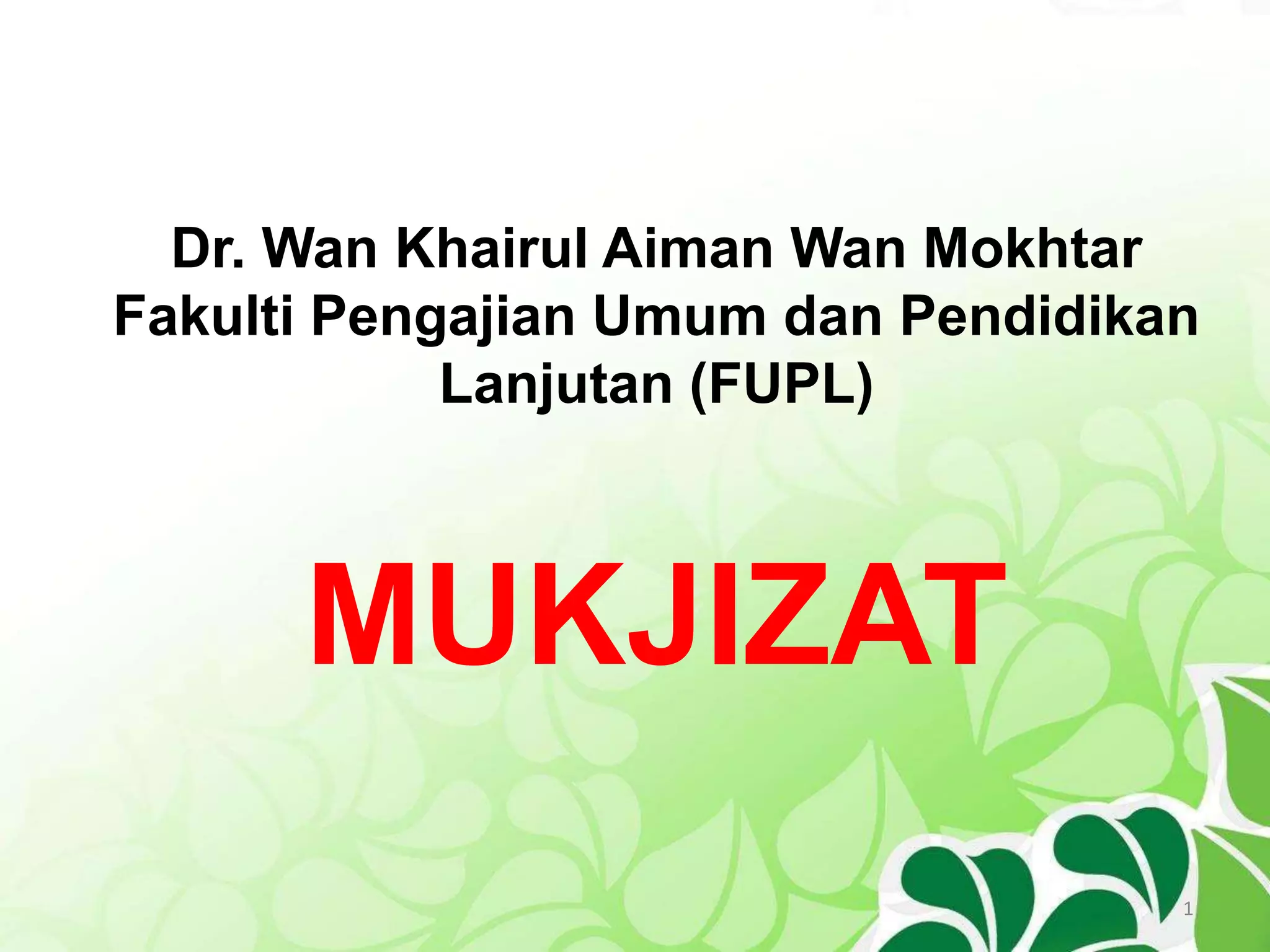 3.4 mukjizat para rasul | PPTX