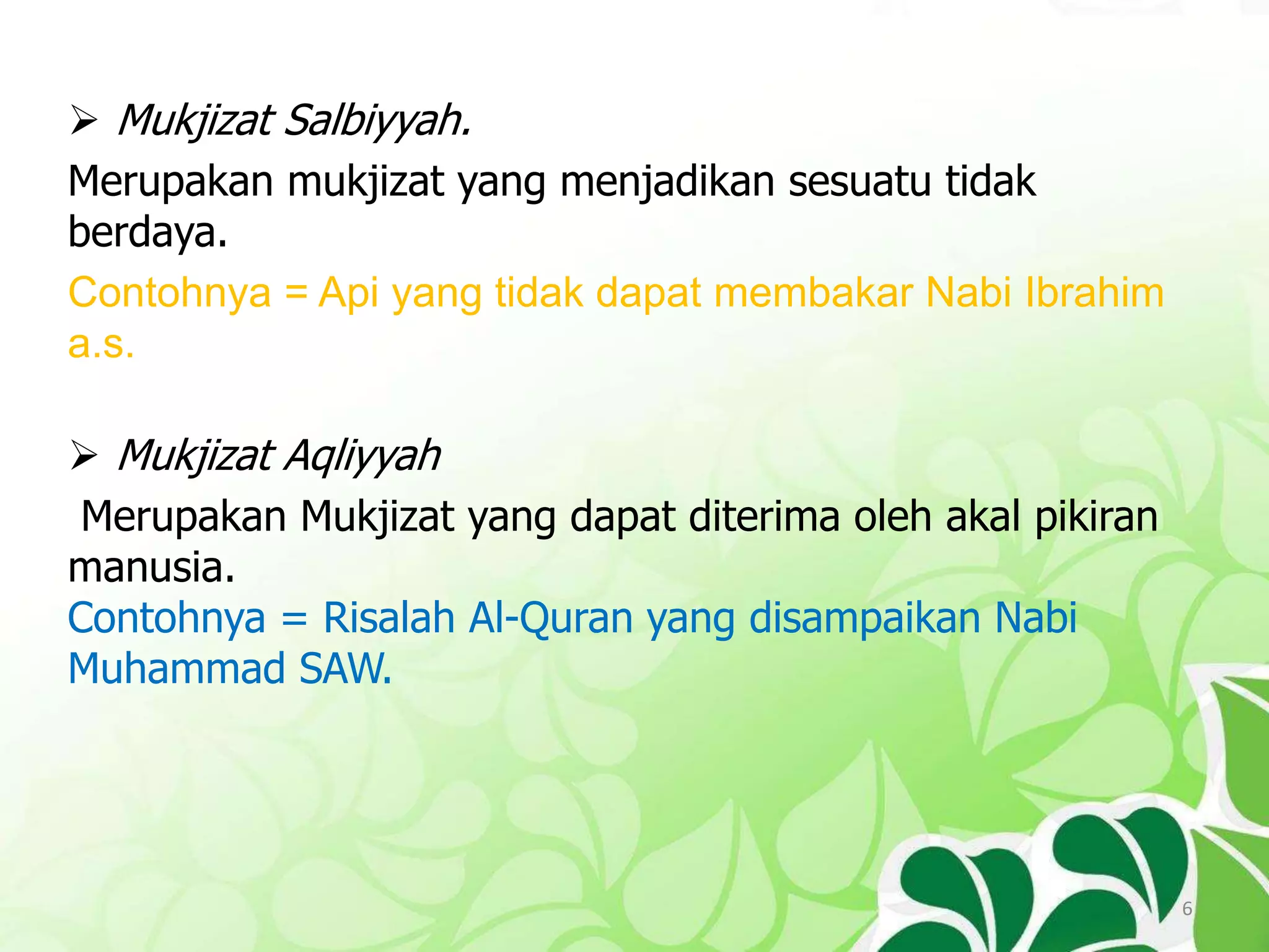 3.4 mukjizat para rasul | PPTX