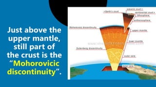 Mohorovicic
discontinuity
 