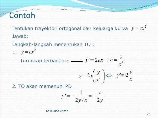 Persamaan Diferensial Biasa Kalkulus 2