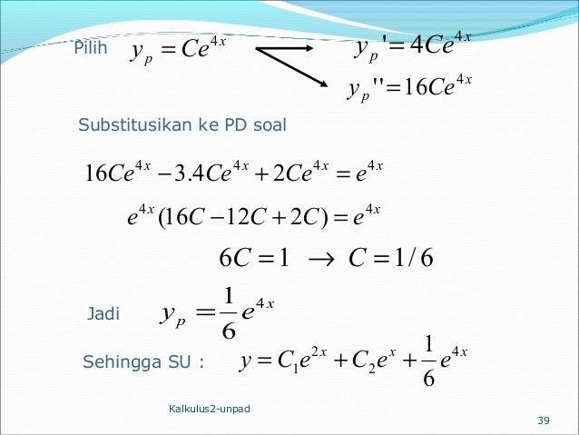 Persamaan Diferensial Biasa Kalkulus 2