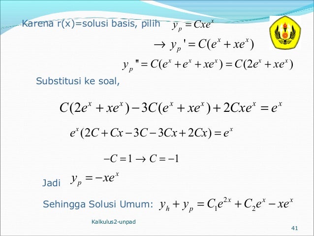 Persamaan Diferensial Biasa Kalkulus 2
