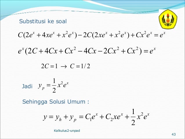 Persamaan Diferensial Biasa Kalkulus 2
