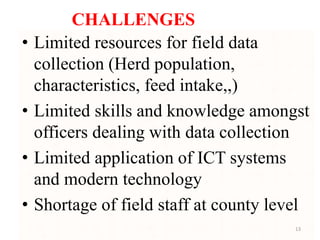 Ambitions and challenges regarding low emissions livestock sector in Kenya
