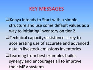 Ambitions and challenges regarding low emissions livestock sector in Kenya