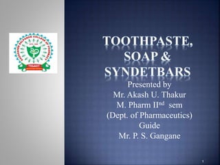 1
Presented by
Mr. Akash U. Thakur
M. Pharm IInd sem
(Dept. of Pharmaceutics)
Guide
Mr. P. S. Gangane
 