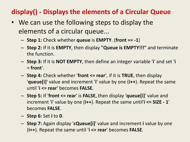 What is Stack, Its Operations, Queue, Circular Queue, Priority Queue | PPT