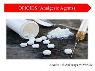Resident: B.Ankhzaya (MNUMS)
OPIOIDS (Analgesic Agents)
 