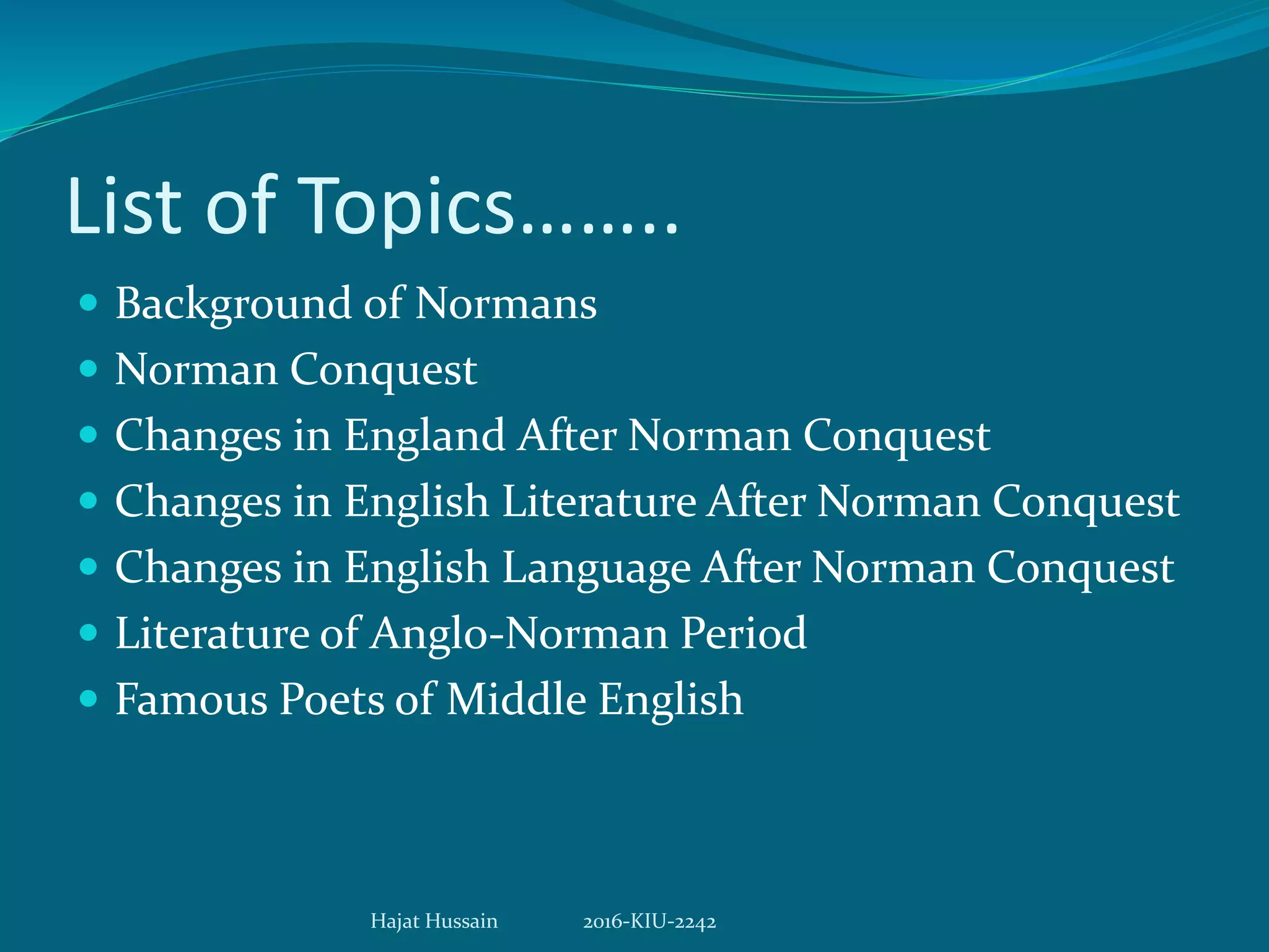 Norman Language Changes Anglo Norman Period or Middle English | PPTX