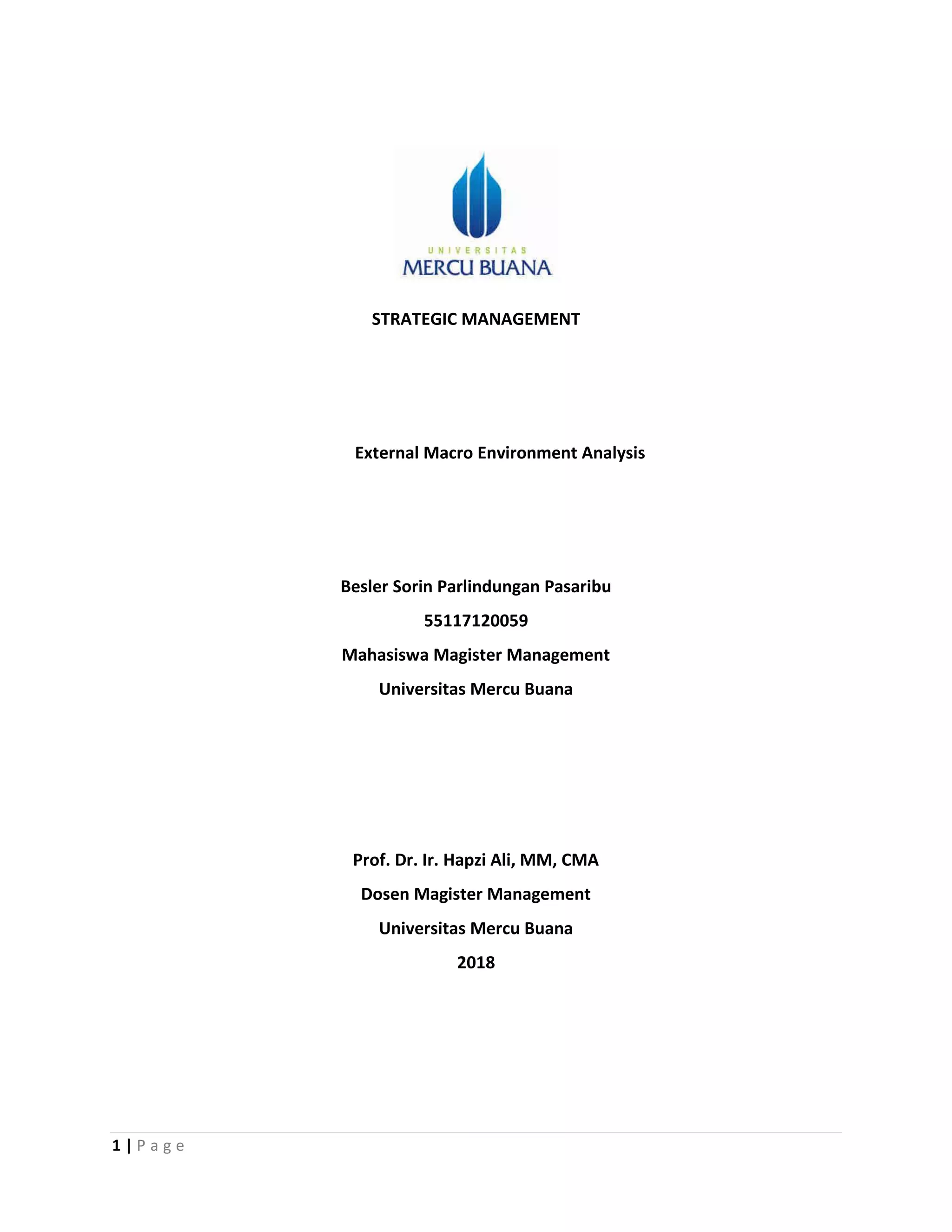 3 sm besler hapzi ali external macro environment analysis