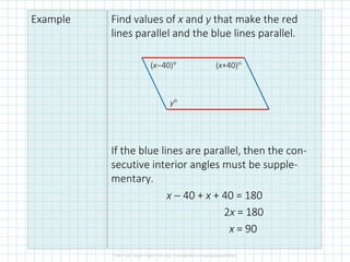3.3 Proving Lines Parallel | PDF