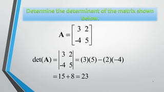 Matrix Inverse Distributivity the inverse of the matrix | PPTX