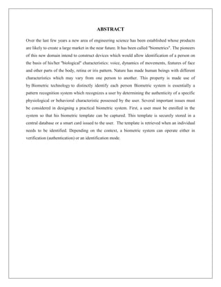 3.abstact (biometric security system) | PDF