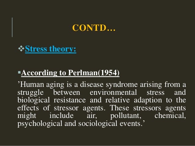 what are the 3 theories of aging