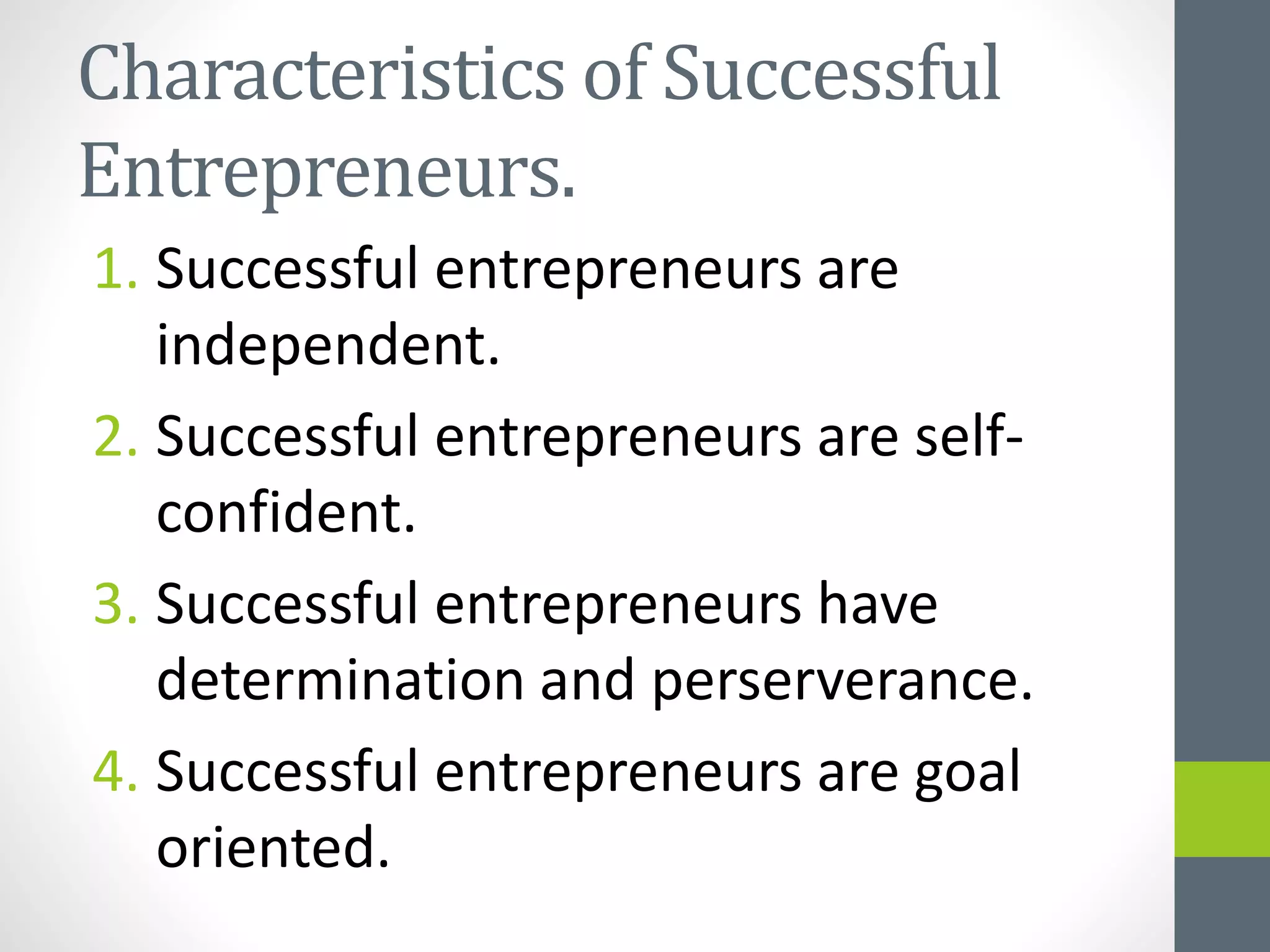 Characteristics of Successful Entrepreneurs | PPTX