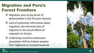 Migration and Forests: People in Motion – Landscapes in Transition