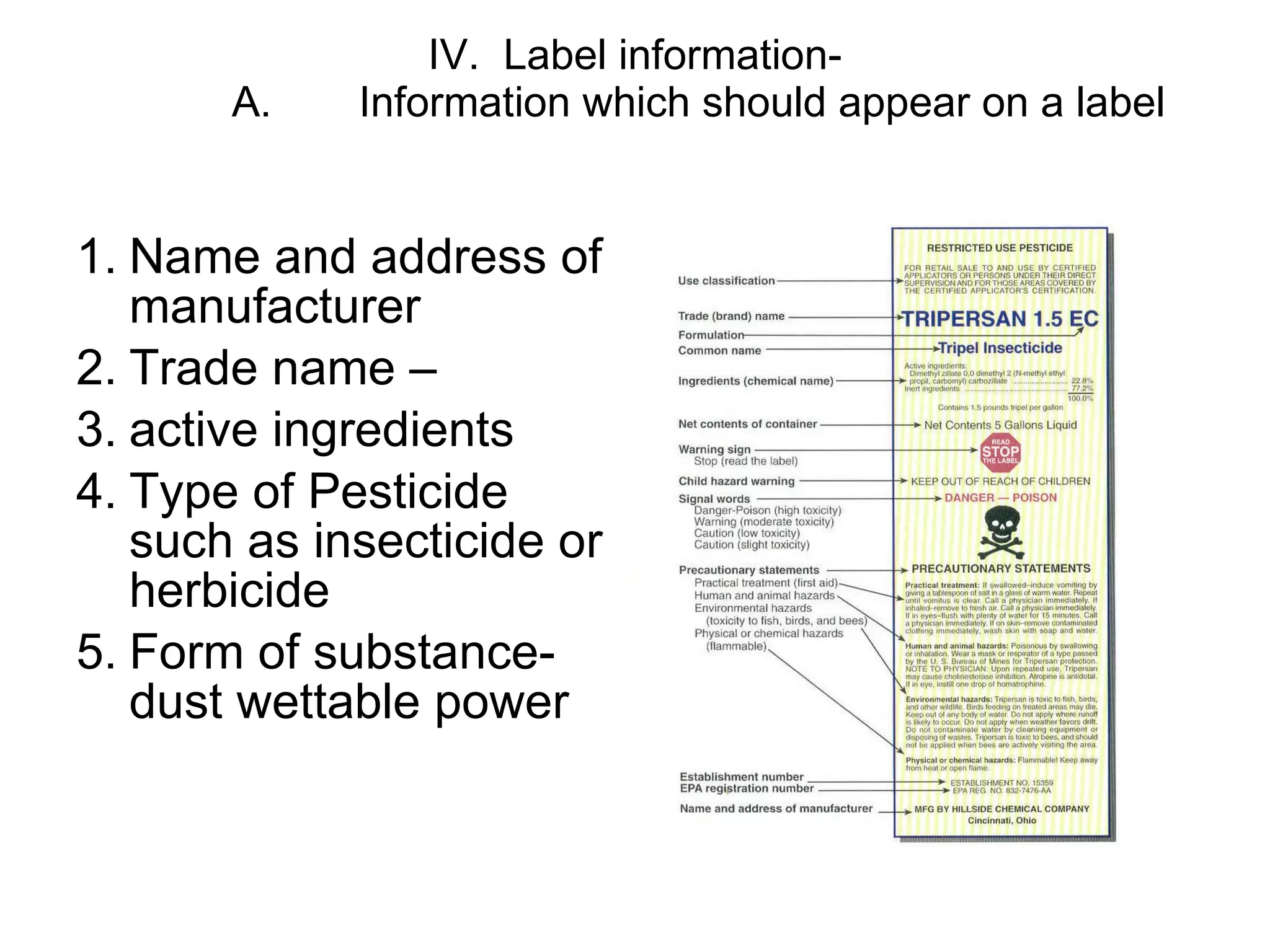 3 18 Pesticide Labels & Safety Sheets | PPT