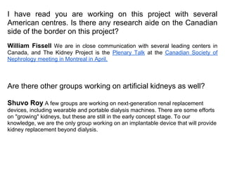 The Kidney Project: Facebook Chat Recap | PPT