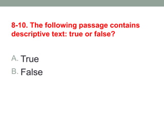 Quiz about the 9 structures of academic text - EAPP | PPTX