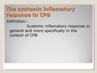 Immune system and inflamatory response to cpb(1) | PPT