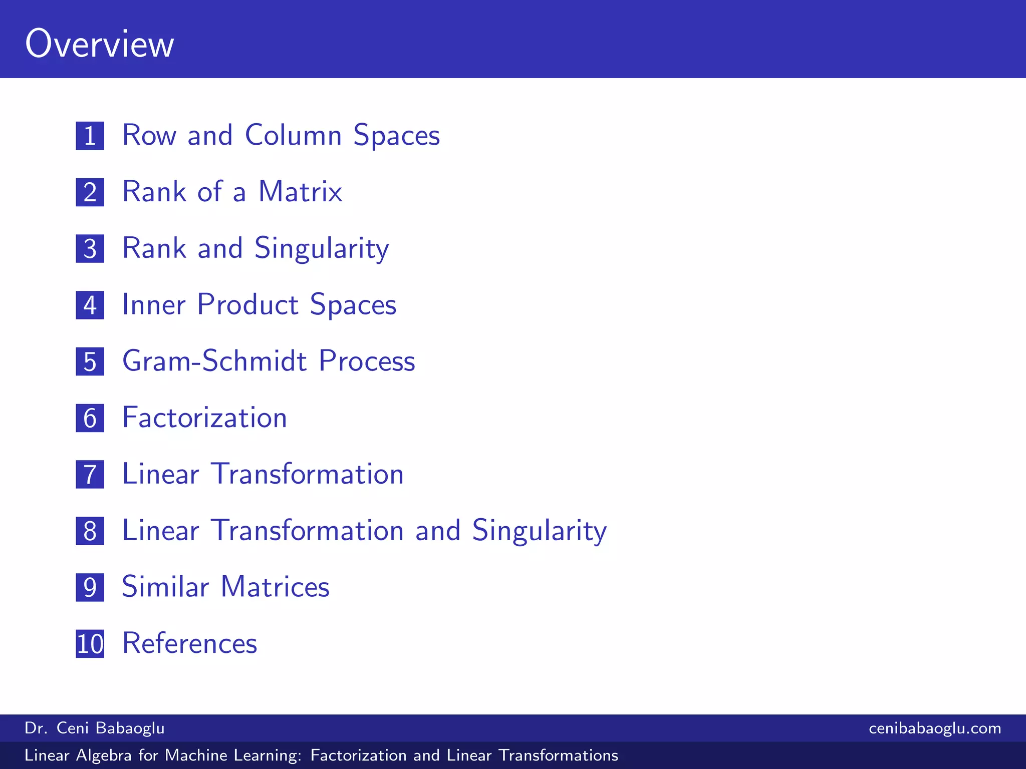 3. Linear Algebra for Machine Learning: Factorization and Linear ...
