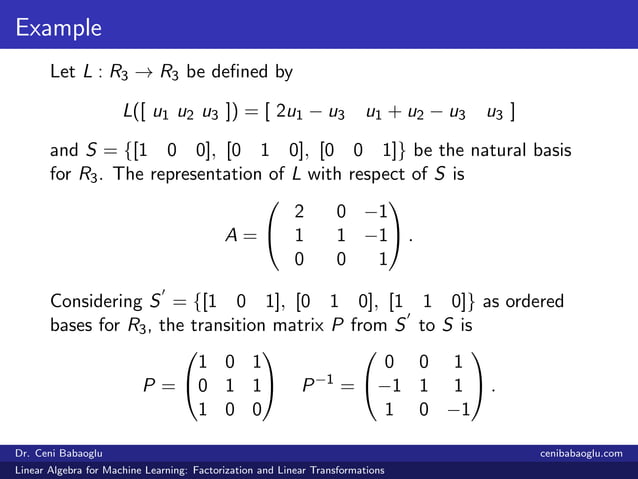 3. Linear Algebra for Machine Learning: Factorization and Linear ...