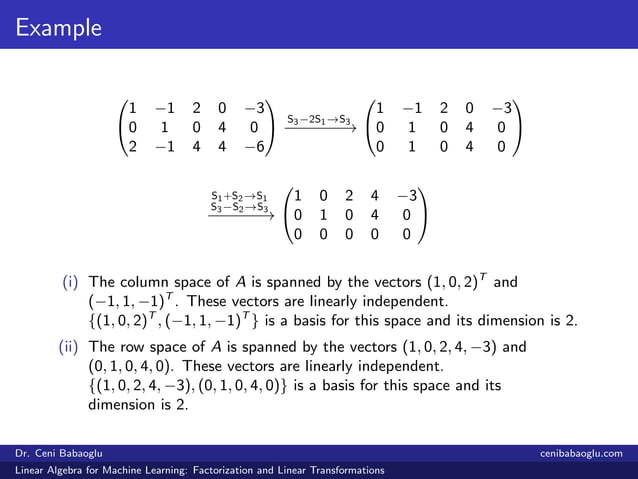 3. Linear Algebra for Machine Learning: Factorization and Linear ...
