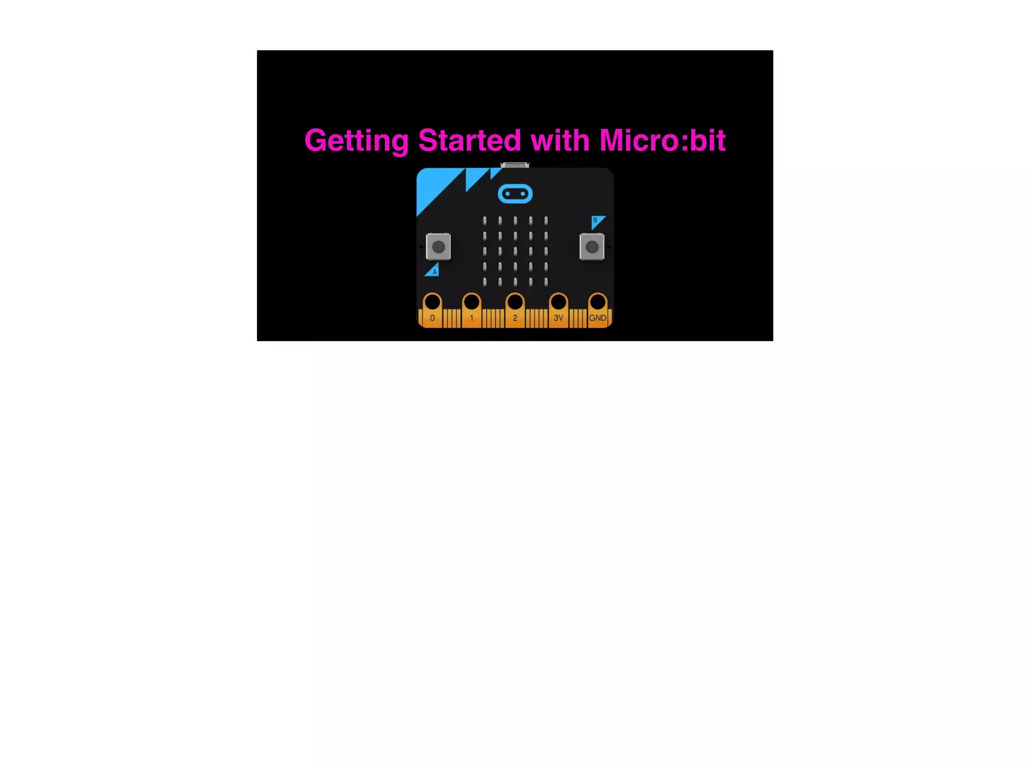 Getting Started with Micro:bit
 
