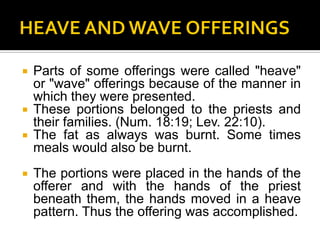 Wave Offering 3. types of sacrifices | PDF