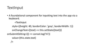 3. react - native: component | PPTX | Computing | Technology & Computing