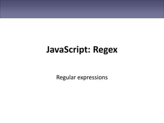 3.2 javascript regex | PPT