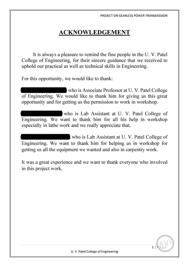 Gearless Power Transmission Project Report