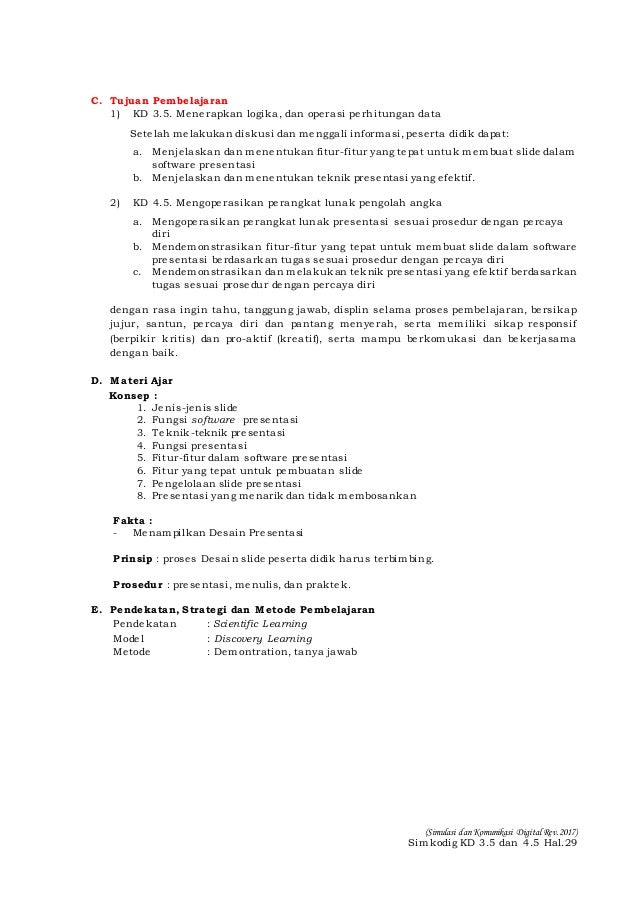 3 5 Dan 4 5 Rpp Mengoperasikan Aplikasi Presentasi