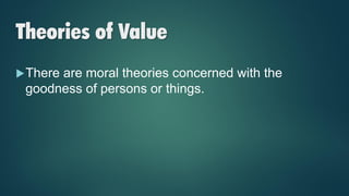 Values Teory Moral Theories | PDF