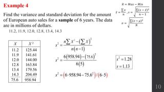 3.2 Measures of variation | PPTX