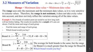 3.2 Measures of variation | PPTX